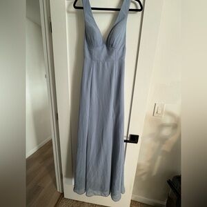 Azazie NWT “Christiana” dusty blue  Dress